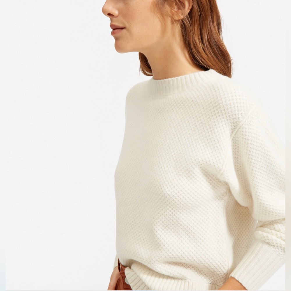 EVERLANE Re cashmere Stroopwafel Crew Neck Sweater Top